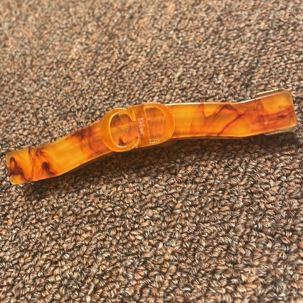 CHRISTIAN DIOR Tortoise Hair Clip